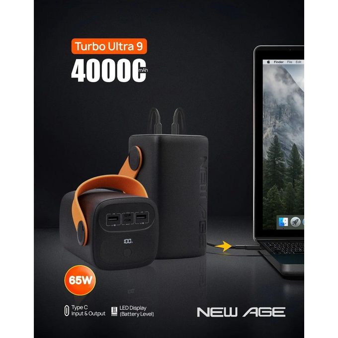 40000mAh 65W Fast-Charging Laptop Power-Bank Turbo Ultra 9