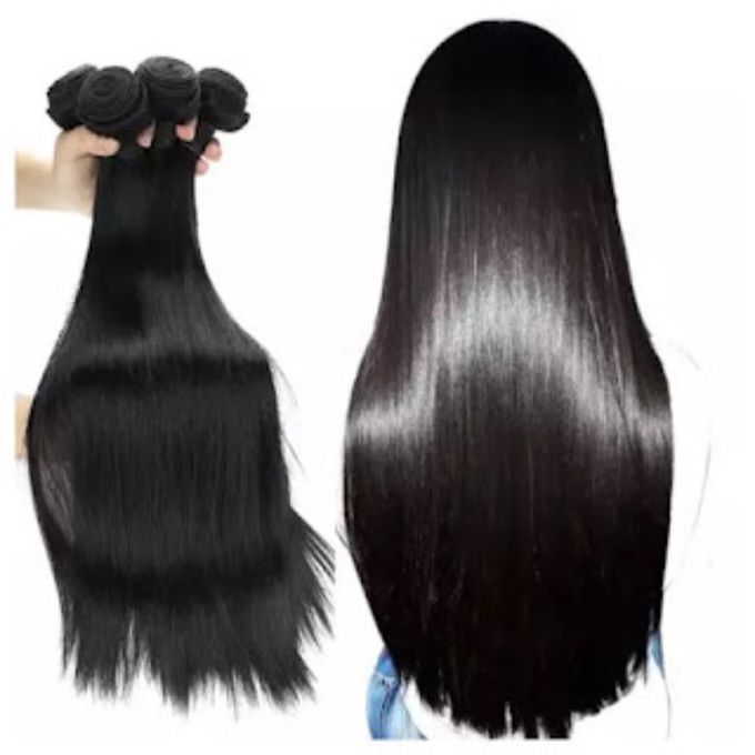 silky black hair