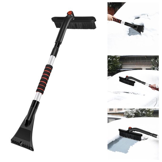 Ice Scraper For Car Extendable Ice Scraper Snow Brush For Car Auto Snow Ice  Removal Snow Broom With 360 Degree Pivoting Brush - AliExpress