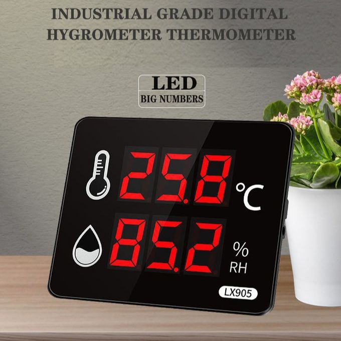 LED Thermometer Digital thermometer Hygrometer Industrial with Temperature  sensor LX905