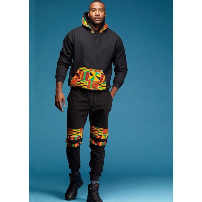 product_image_name-Fashion-Black Hoodie And Joggers With Kente-1