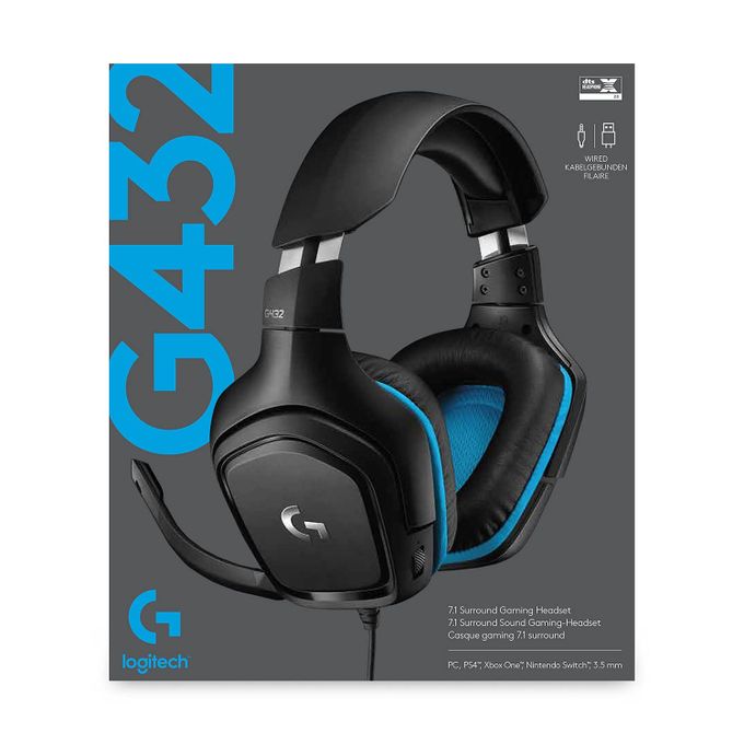 Logitech G432 7.1 Surround Sound Wired 
