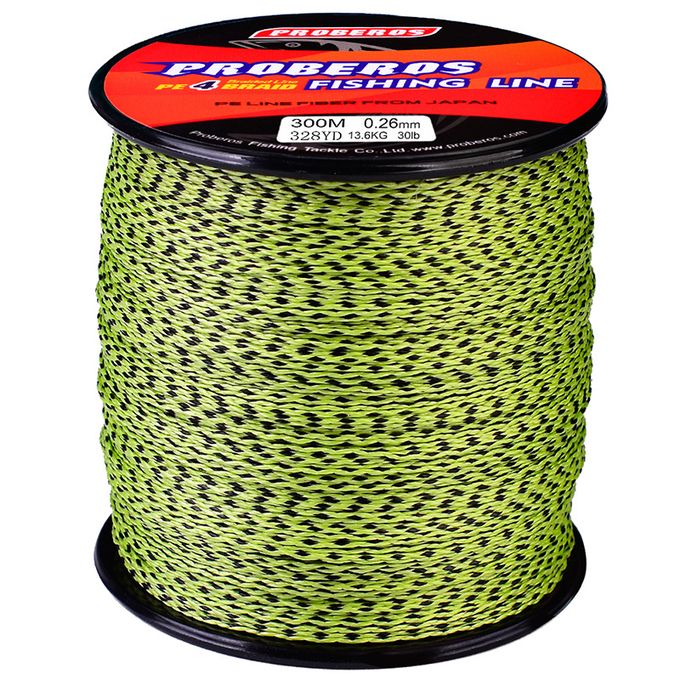 PROBEROS Braided Fishing Line ×4 Braided PE Line 300M 6LB 8LB 10LB 15LB 20LB  25LB