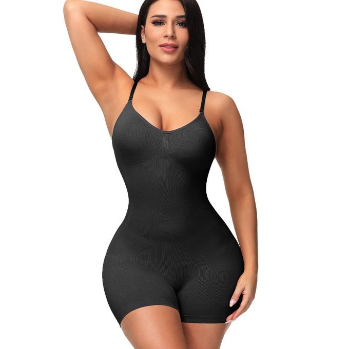 EHQJNJ Female Shapewear Bodysuit with Built in Bra and Shorts Womens  Spaghetti Strap Bodycon Stretch Jumpsuit U Neck Short Romper Bodysuit Plus  Size