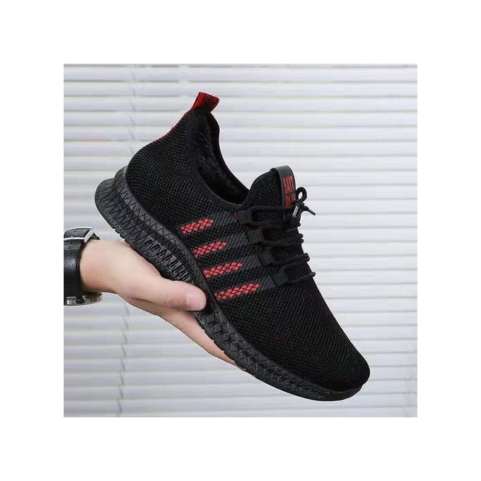 product_image_name-Fashion-Unisex Trendy Sports Sneakers - Black Red-1