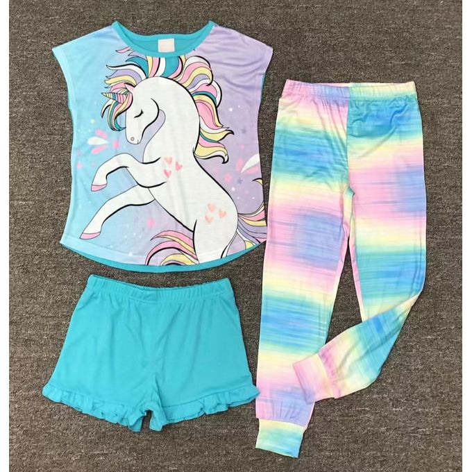 product_image_name-Jelly Fish-Girl's 3-pcs Set Pyjamas-1