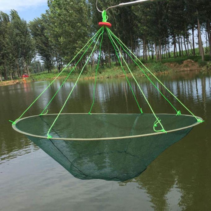 31 80CM Landing Fishing Net Large Prawn Bait Crab Shrimp Drop Pier Harbour  Pond