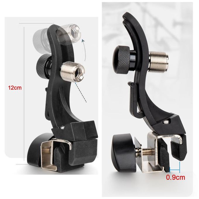 Generic Drum Microphone Clip Adjustable Mic Height Mic Clamp Stand
