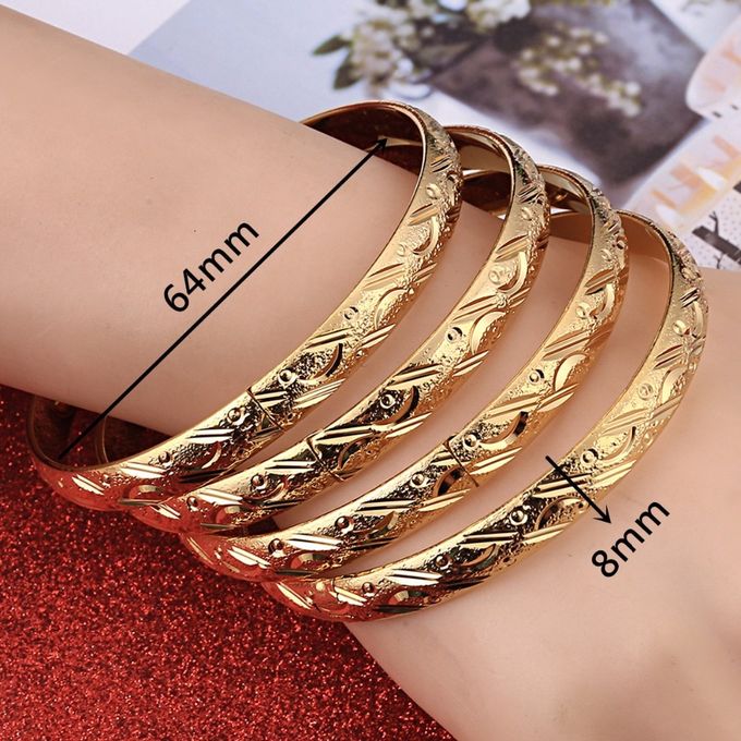 African Gold Color Bangles For Women Indian Middle Eastern Nigerian   jewelempire