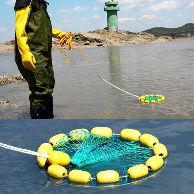 Generic Fishing Net Floating Wire Basket Collapsible Fishing Net
