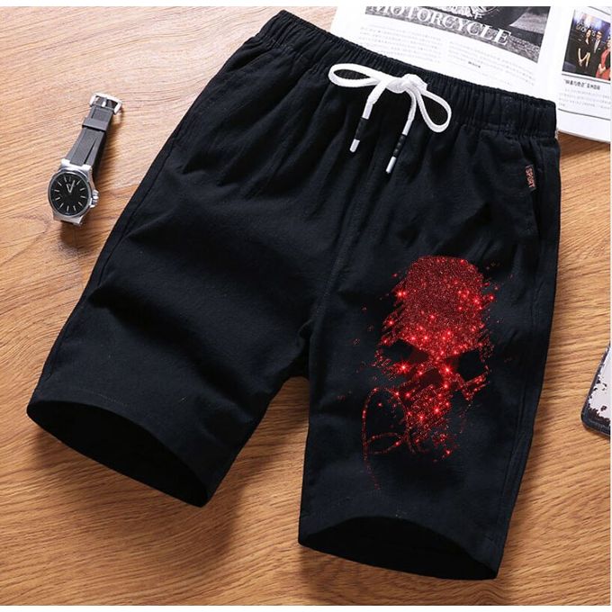 Fashion Hot Drill Men Summer Shorts Mens Streetwear Hip Hop Rhinestones Anime  Shorts | Jumia Nigeria