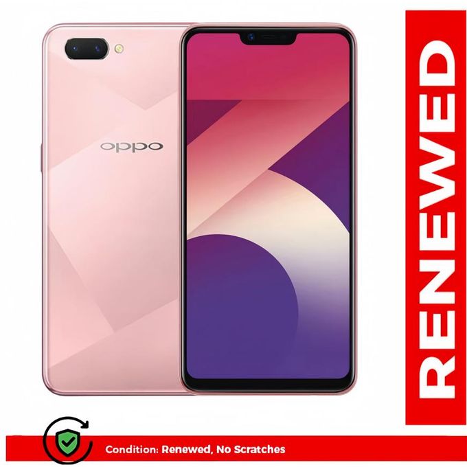 OPPO A3s Pink 4+64GB 6.2" HD FullScreen Display 13MP + 2MP Dual Rear Camera 4230mAh Long-lasting Battery Fast Face Unlock
