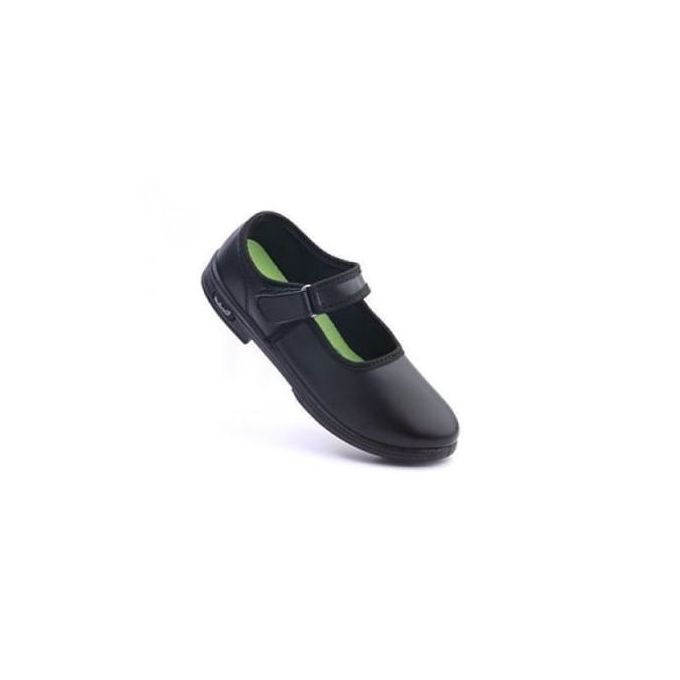 Walkaroo Girls School Shoe- Black 