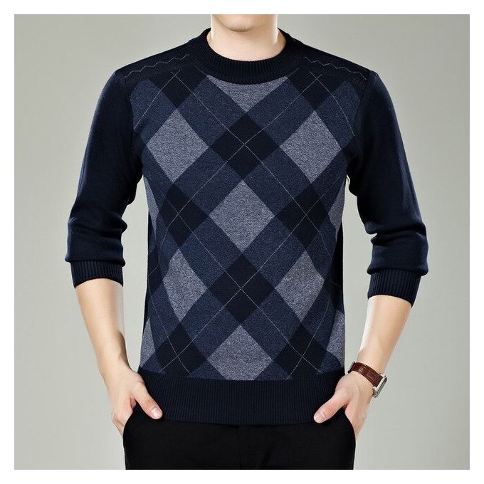 product_image_name-Fashion-Sweater Wool Splice Slim Fit Knittwear Mens Sweaters-1