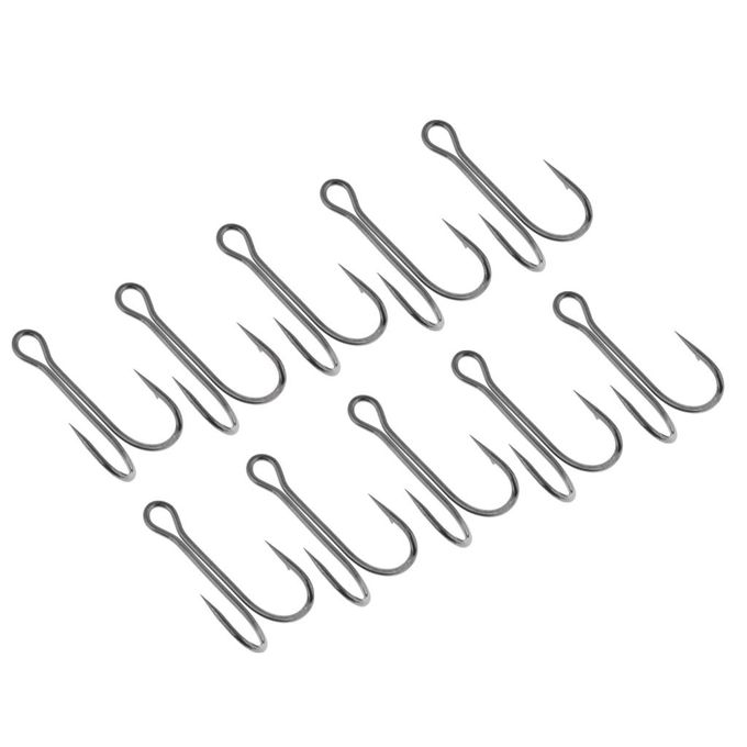 Generic 10pcs Saltwater Fishing Hooks Dual Double Hook High Carbon