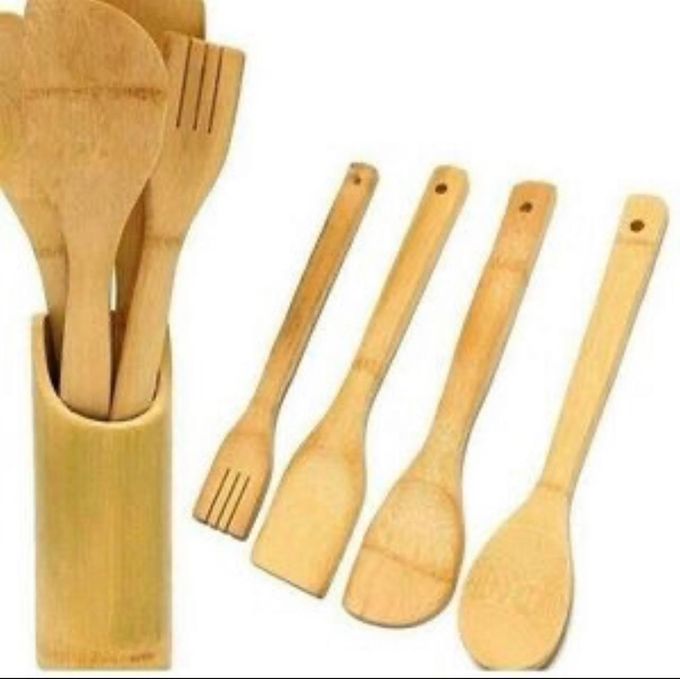 Generic Wooden Kitchen Spoon Set