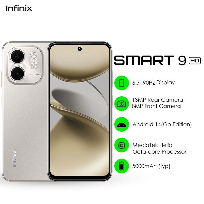 Infinix Smart 9HD 6.7" 4GB RAM/64GB ROM Titanium - Image 3