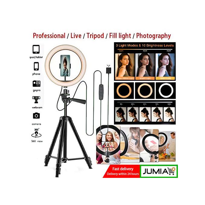 standing selfie light