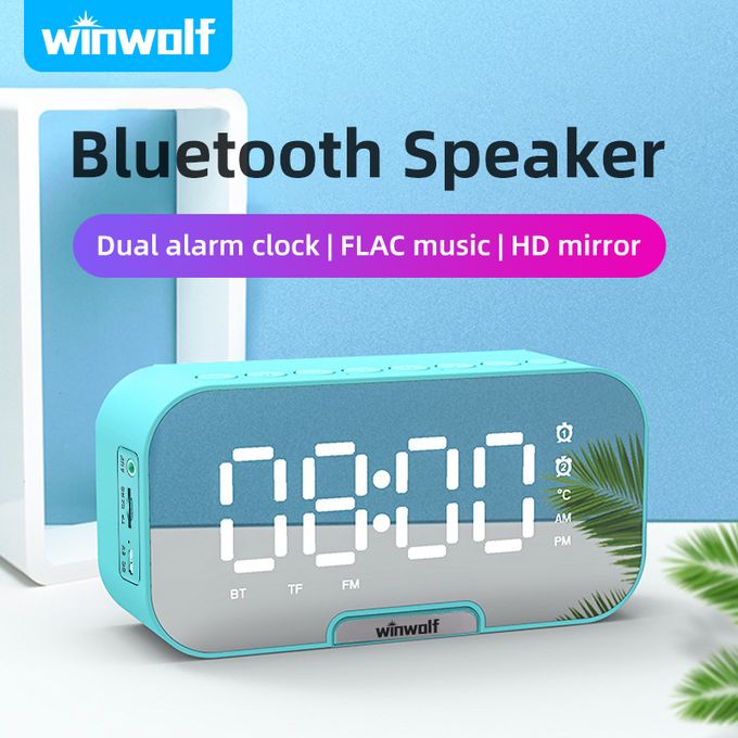 product_image_name-Winwolf-G10Wireless Bluetooth Speaker Portable Alarm Clock FM Radio-1