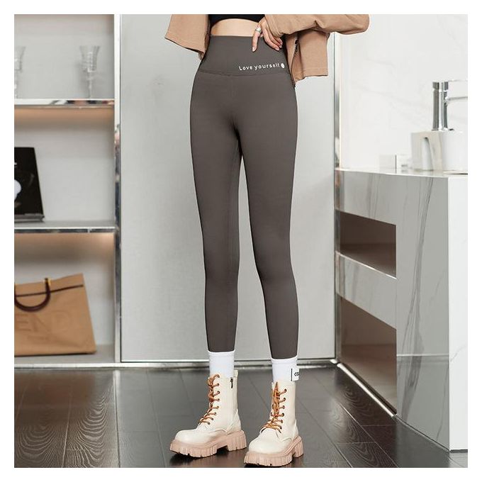 Generic Thick Warm Winter Leggings For Women Seamless Fitness Hip