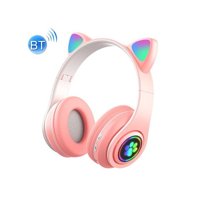 product_image_name-Generic-Portable Cat Ear Wireless Bluetooth Headset With RGB Light-1