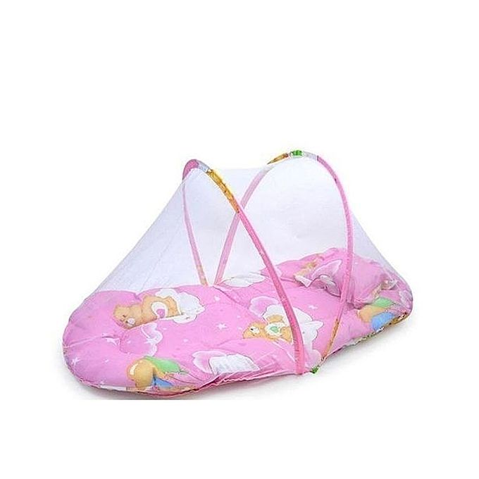 baby bed with pillow