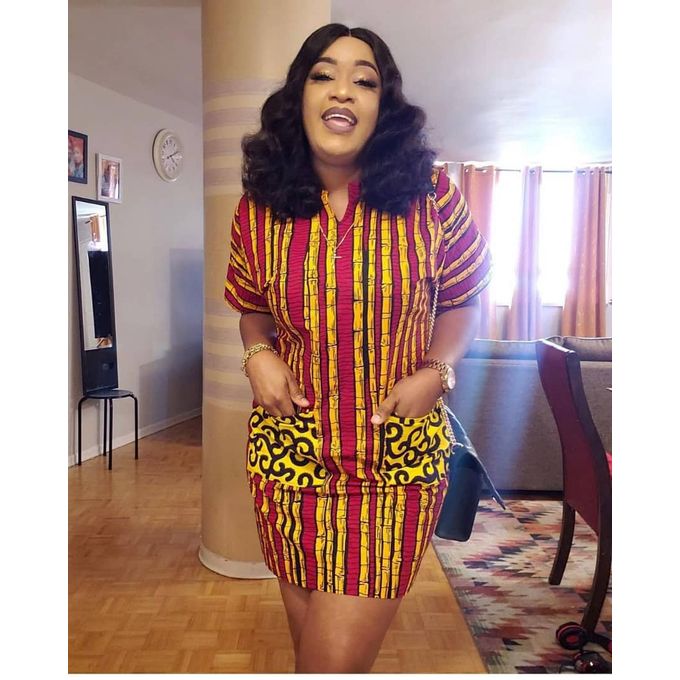 Fashion ANKARA MULTI COLOR SHORT DRESS 