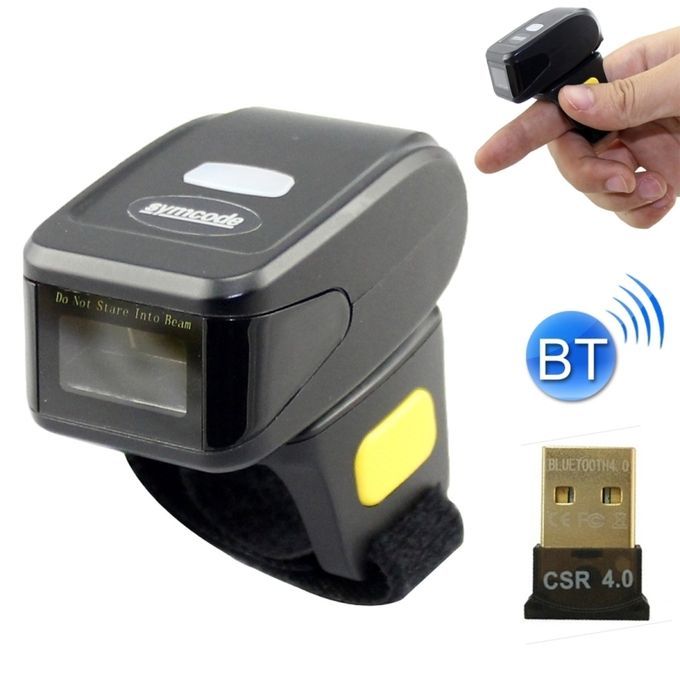 product_image_name-Generic-MJ-R30 Portable Handheld Bluetooth Wireless Ring Finger 1D Barcode Scanner Reader-1