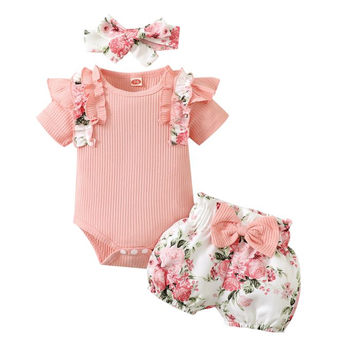 Fashion Baby Girl Clothes Newborn Flower Print Baby Girls Outfit Summer Baby  Clothing | Jumia Nigeria