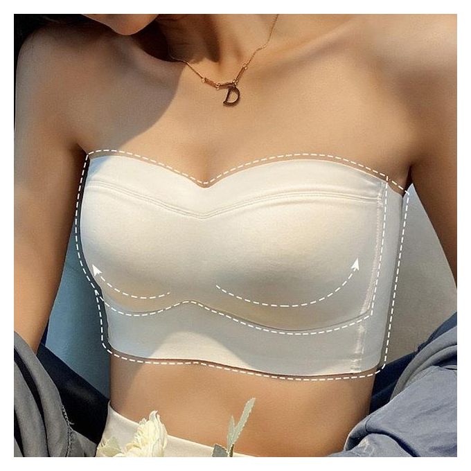 OUSITAID Women's Strapless Bra Bandeau Tube Top Invisible Bra for Small  Chests Seamless Wireless Solid Bra Fitness Bras Underwear 