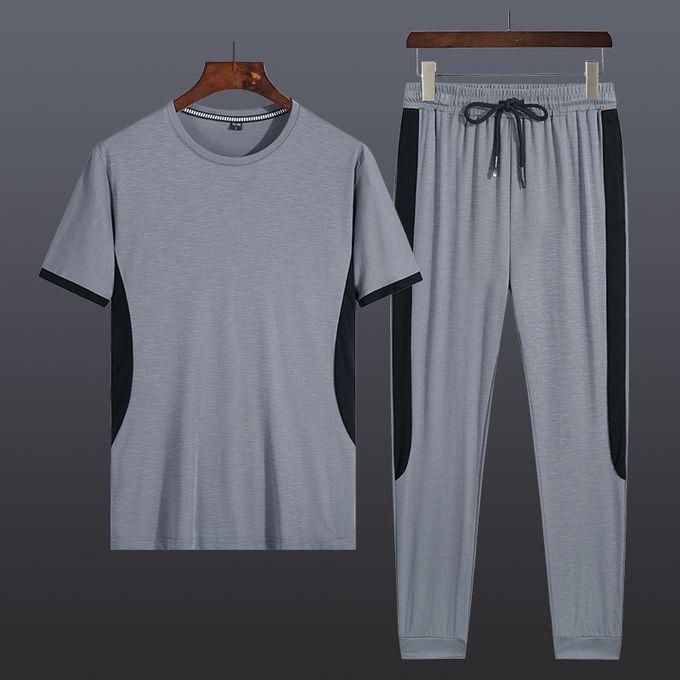 Fashion UP AND DOWN ROUND NECK T-SHIRTS 