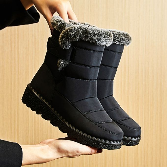 Generic Waterproof Winter Boots For Women Faux Fur Long Platform