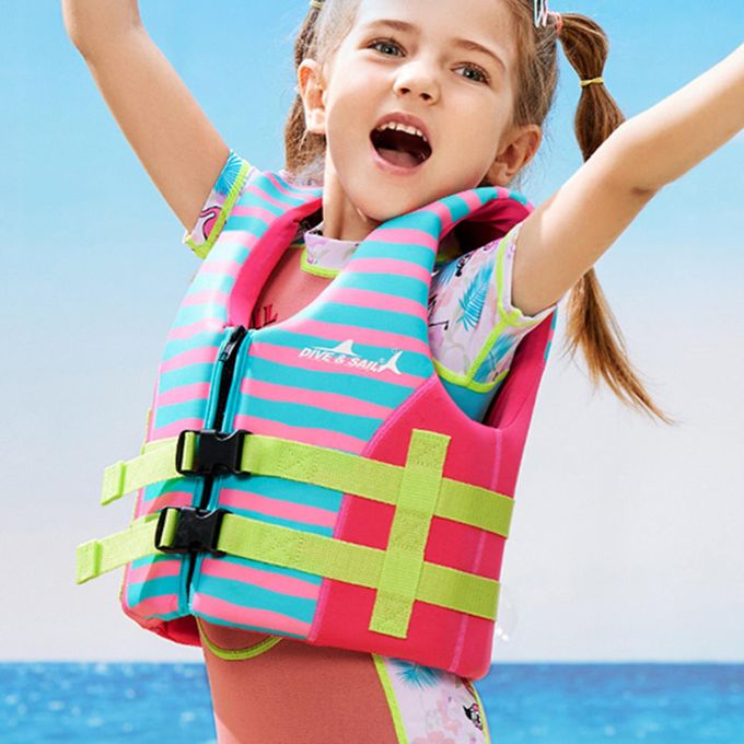 Generic Kids Swim Vest Swim Trainer Float Pink S