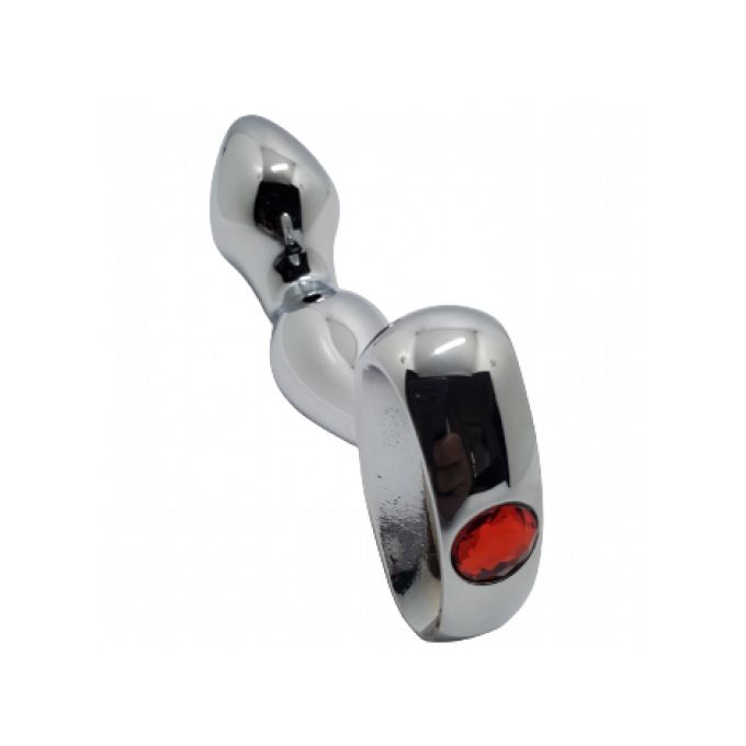 Generic Beaded And Curvy Metal Anal Plug
