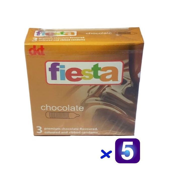 Fiesta Chocolate Condoms X5 Packs Total 15 Count Jumia Nigeria