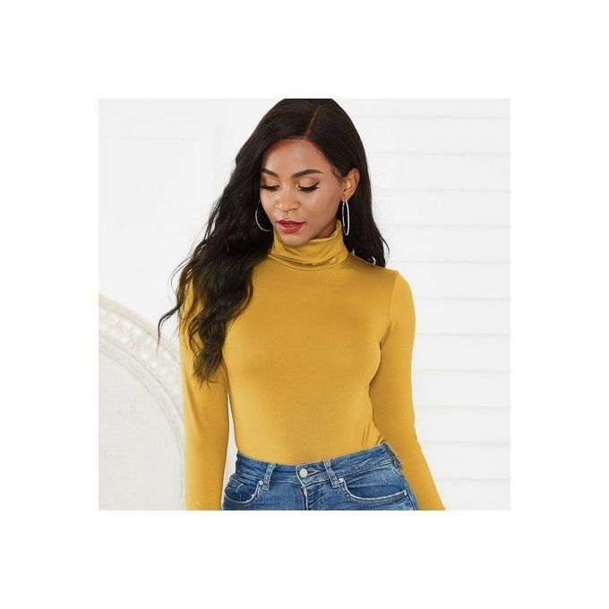 Fashion Long Sleeve Turtle Neck 