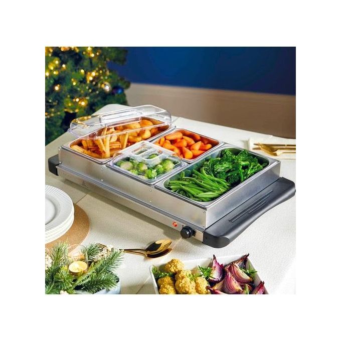 Ambiano Electric Buffet Server 300W With 4 Serving Containers Jumia