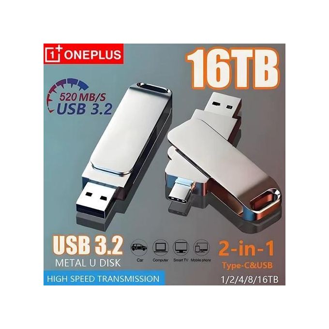 Generic Oneplus USB 3.2 16TB USB Flash Drive Memory Type-C