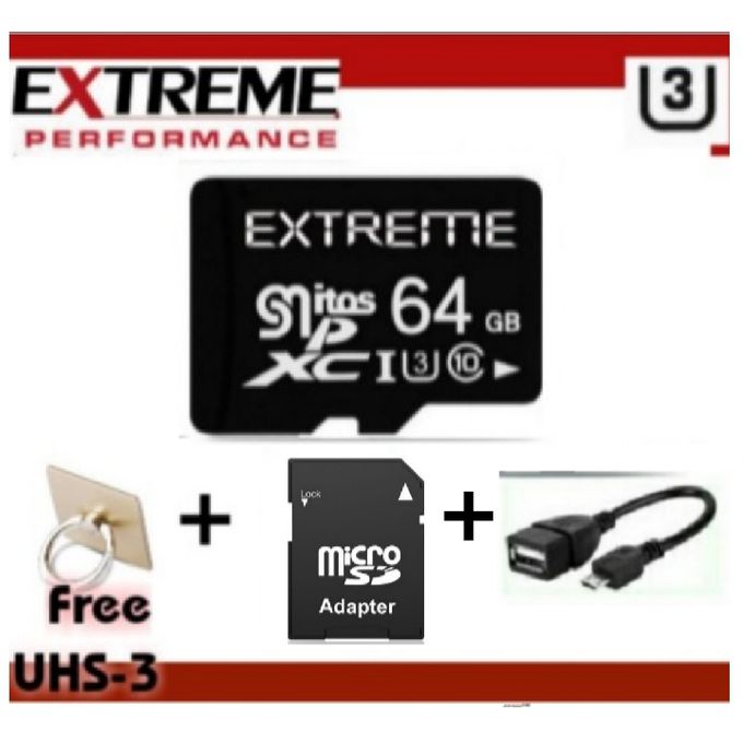 Extreme 64gb Memory Card Xc U3 Micro Sd Adapter Jumia Nigeria