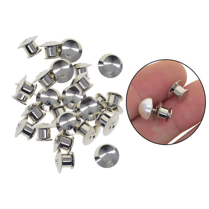 Generic 24x Safety Metal Pin Backs Locking Pin Keepers Clasp