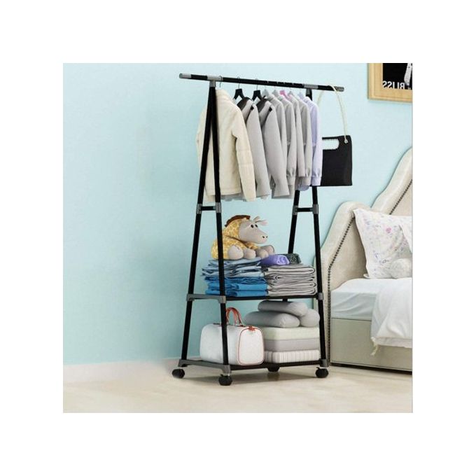 product_image_name-Generic-Triangle Coat Rack Steel/Large Capacity Stand Organizer-1