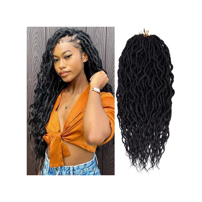 Faux Locs Crochet Hair 6Packs 24Inch Goddess Angola