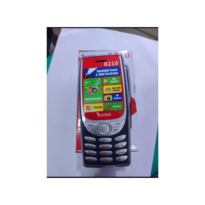 product_image_name-Bontel-8210 Dual Sim Cellphone - Black-1