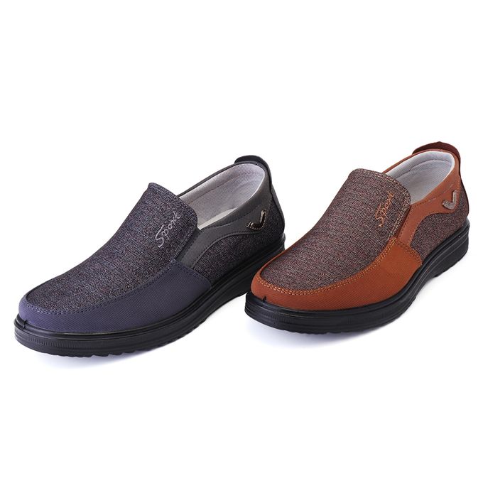 AFS Fashion Men Old Beijing Style Shoes Casual Antiskid Loafers Leather ...