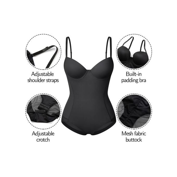 Generic Women Shapewear Bodysuits Waist Trainer Vest Slim Full Body Shaper  Built_In Bra Camisole Tops Tummy