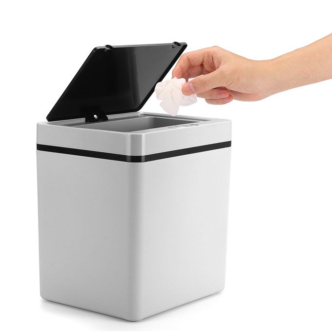 Generic 13L Fully Automatic Induction Household Trash Can Grey