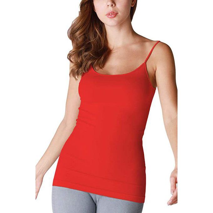 Red Tactel Stretch Camisole With Thin Straps: Women's Luxury