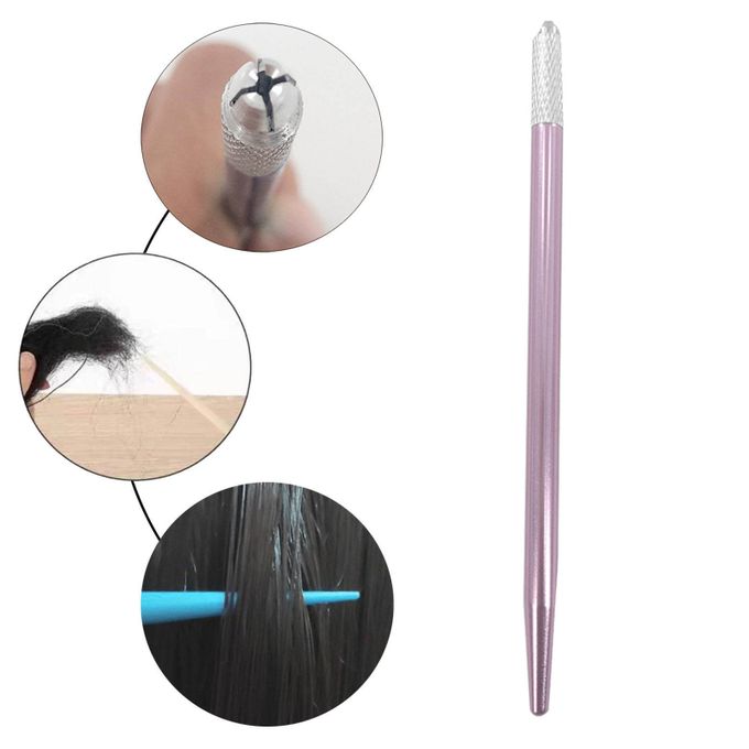 Ventilating Needle for Lace Wig, Ventilating Needles Hooking Hair Wig  Ventilating Holder with Needles anfd Wood Handle Lace Wig False Beard  Making