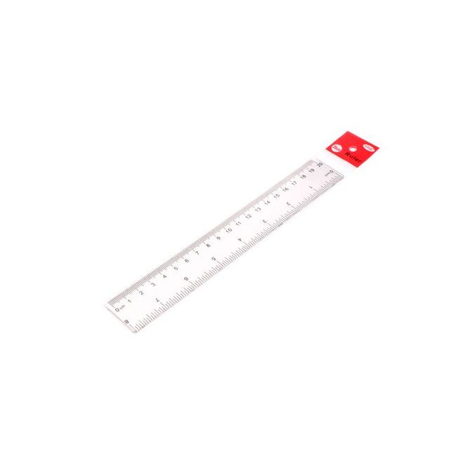 Generic 2pc 20cm/8 Inch Plastic Transparent Ruler Simple