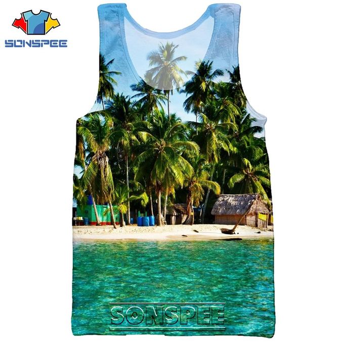 product_image_name-Fashion-3D Print Palm Tree Summer Beach Sea Men's Tank Tops Casual Fitness Bodybuilding Gym Muscle Men Sleeveless Vest Shirt-12-1